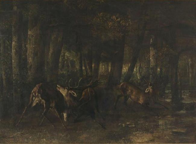 Gustave Courbet Spring Rut The Battle of the Stags oil painting image